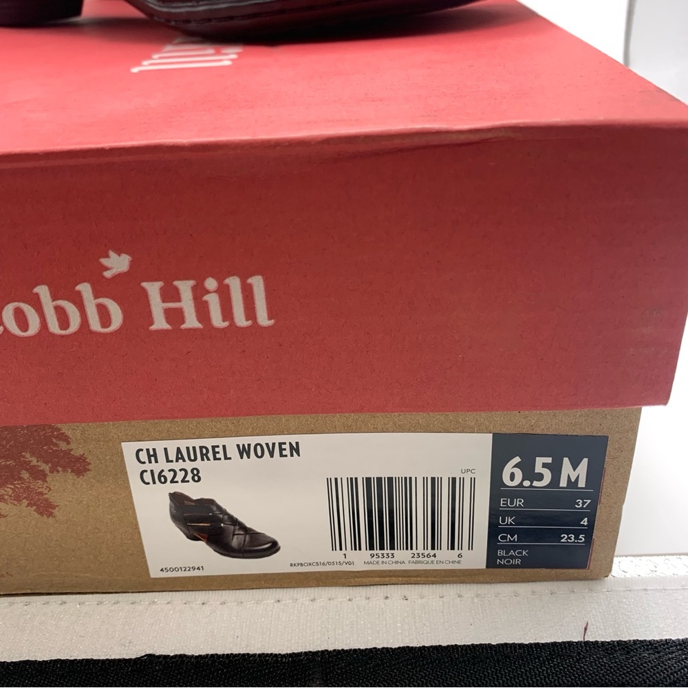 NWB Women's Cobb Hill Laurel Woven black leather size 6.5M heels 1816 - Picture 3 of 10